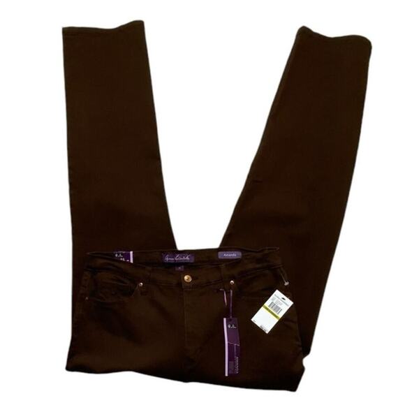 Gloria Vanderbilt Amanda Jeans Womens 14 High Rise Ultra Stretch Dark Roast Wash - Picture 7 of 16